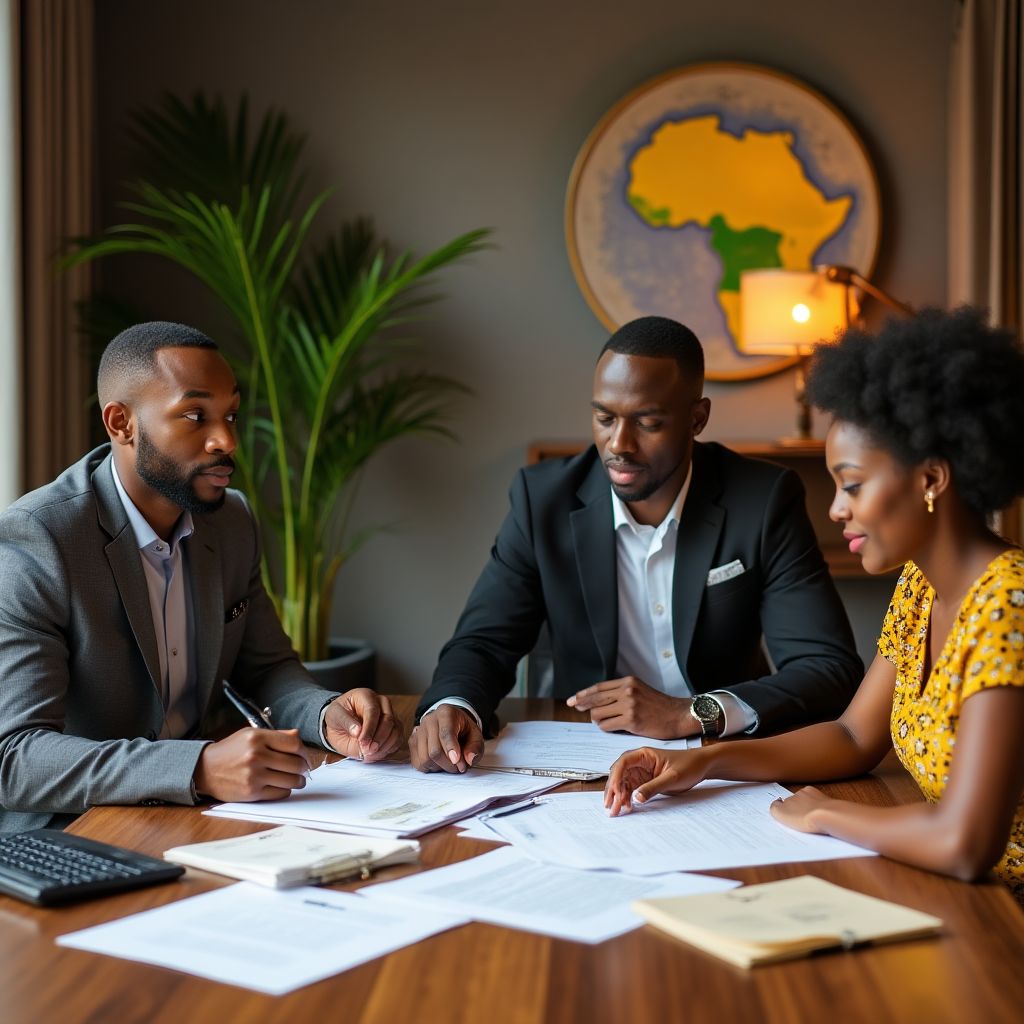 Financial assessment meeting with Ghanaian clients