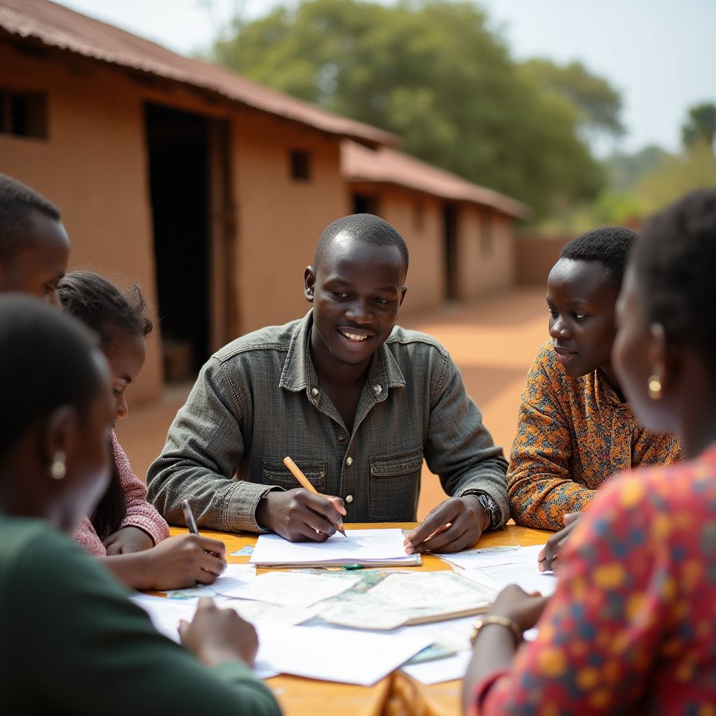 Financial literacy workshop in rural Ghana